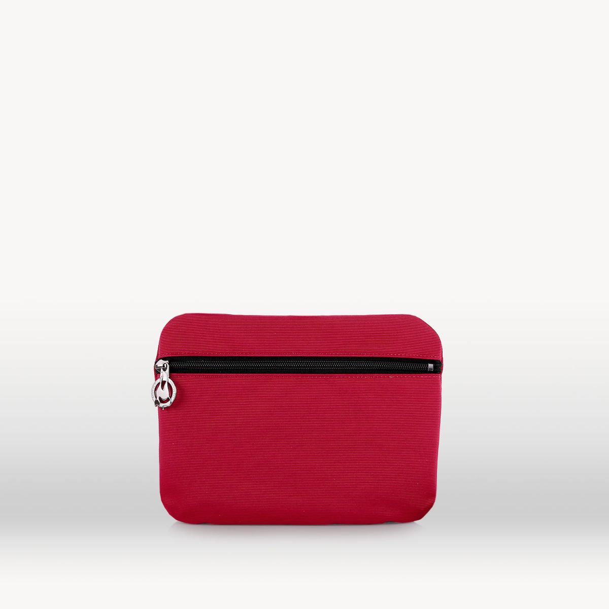 Additional pouch Carmine red flutted canvas