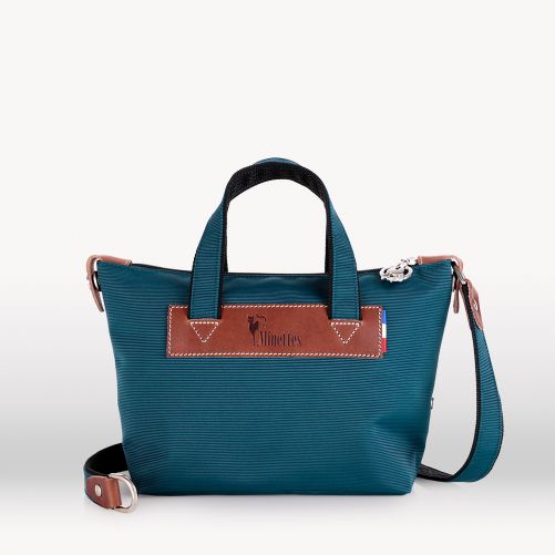 28cm handbag Thalassa blue/Tobacco