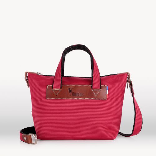 28cm handbag Carmine red/Tobacco