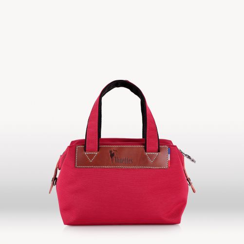 28cm handbag Carmine red/Tobacco